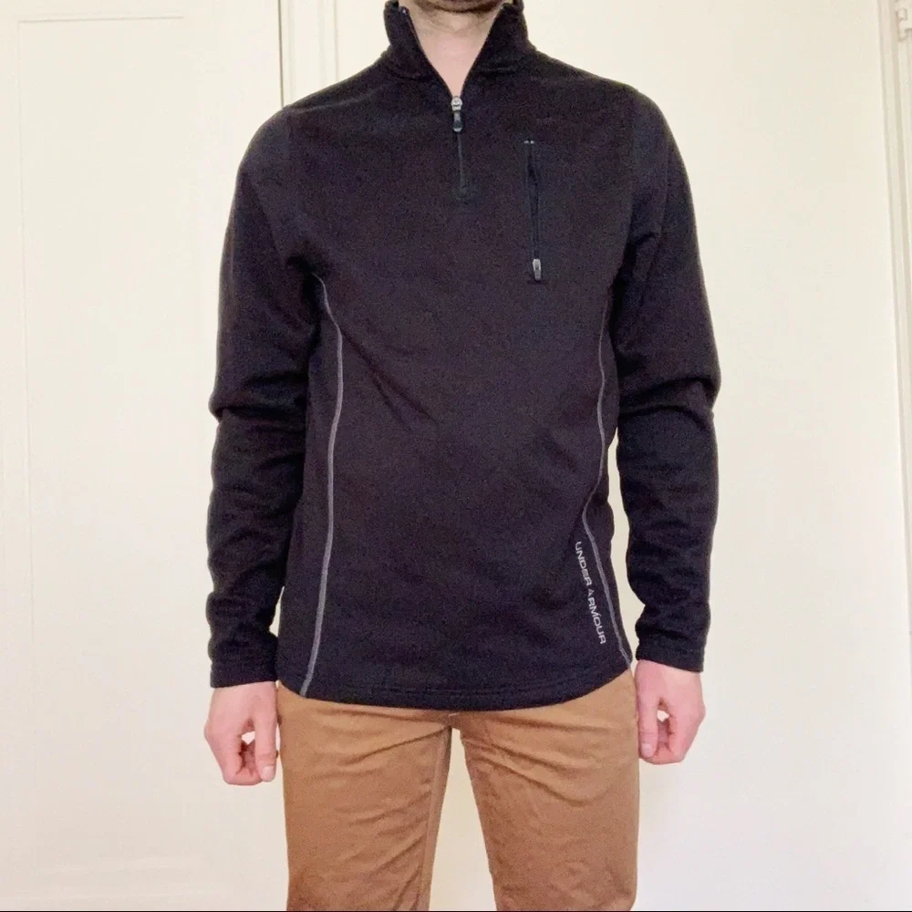 Under Armour Fleece 1/4 Zip Pullover Black Men’s Size Small